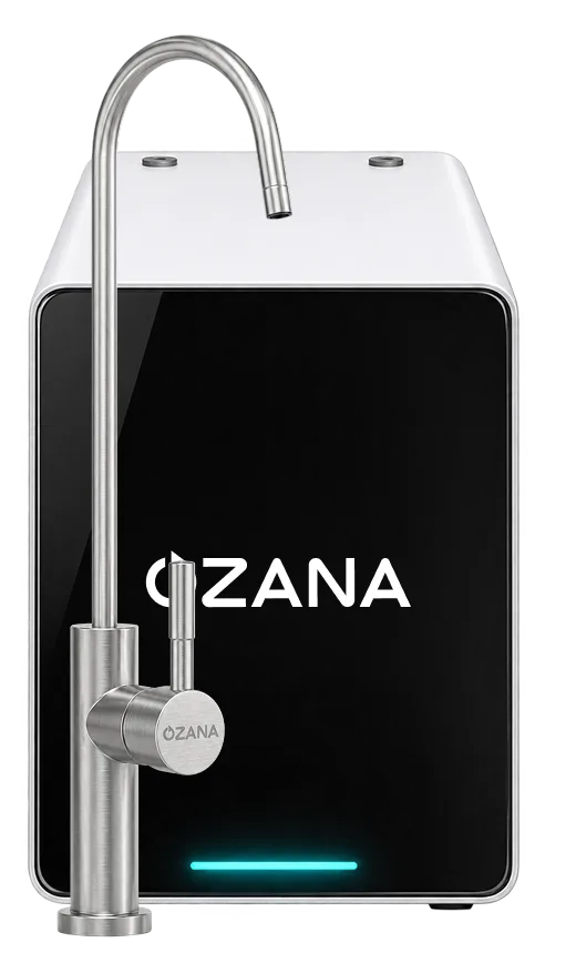 OZANA Flow, osmose inverse sous l'évier avec son robinet
